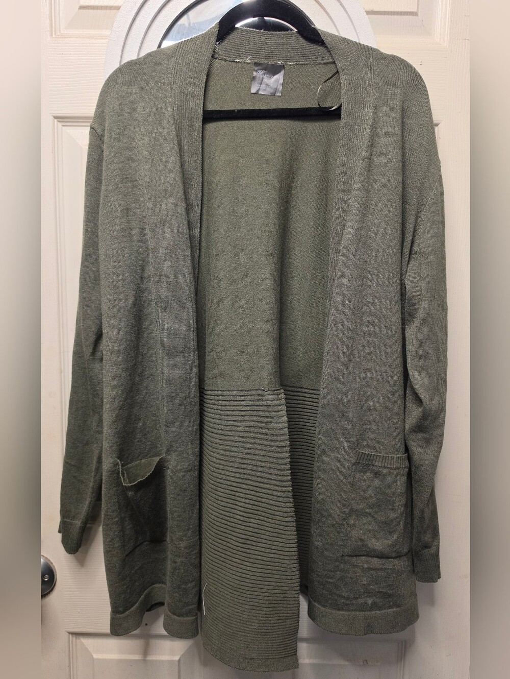 89th + Madison Olive Green Knit Cardigan